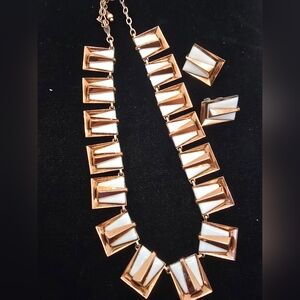 Vintage Matisse Copper White Enamel Set MCM 1950s